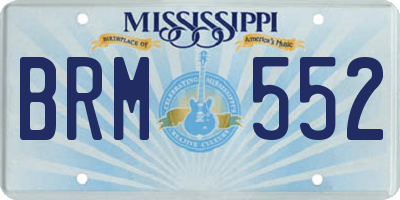 MS license plate BRM552