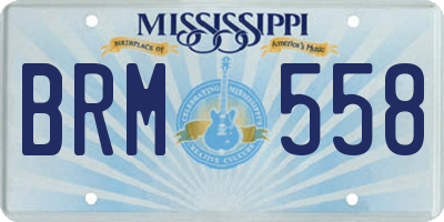 MS license plate BRM558