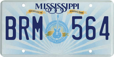 MS license plate BRM564