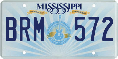 MS license plate BRM572