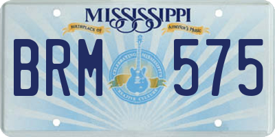 MS license plate BRM575