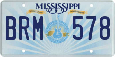 MS license plate BRM578