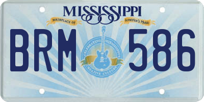 MS license plate BRM586
