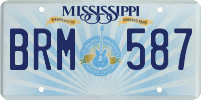 MS license plate BRM587