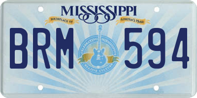 MS license plate BRM594