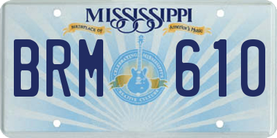 MS license plate BRM610