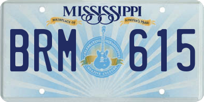 MS license plate BRM615