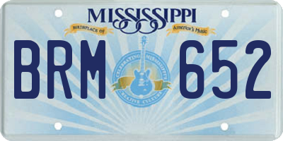 MS license plate BRM652