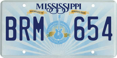 MS license plate BRM654
