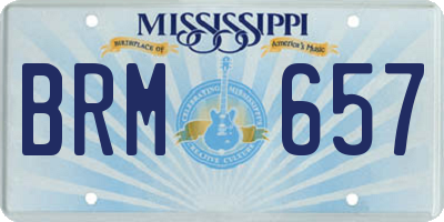MS license plate BRM657