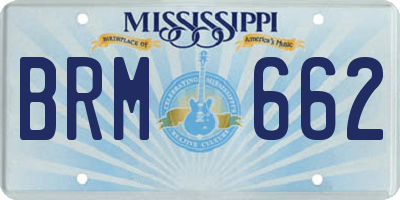 MS license plate BRM662