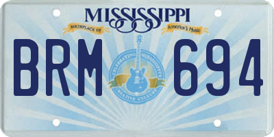 MS license plate BRM694