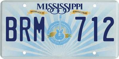 MS license plate BRM712