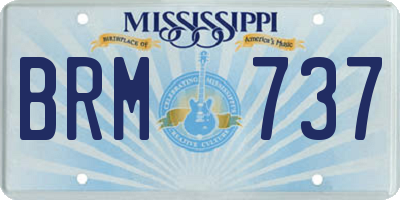 MS license plate BRM737