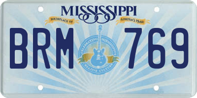 MS license plate BRM769