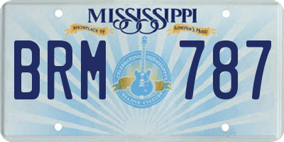 MS license plate BRM787