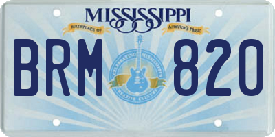 MS license plate BRM820