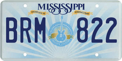 MS license plate BRM822