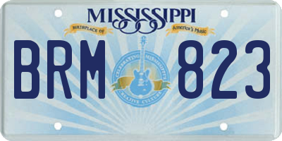 MS license plate BRM823