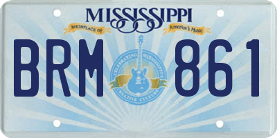 MS license plate BRM861