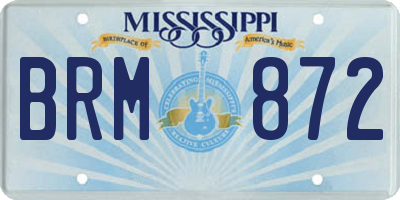 MS license plate BRM872
