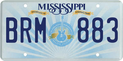 MS license plate BRM883