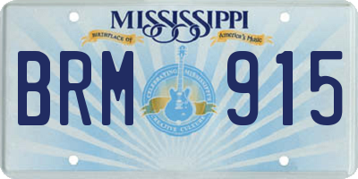 MS license plate BRM915
