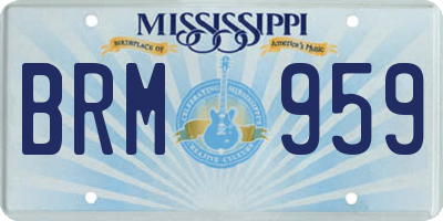 MS license plate BRM959