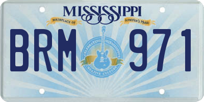 MS license plate BRM971