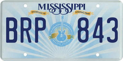 MS license plate BRP843