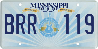 MS license plate BRR119