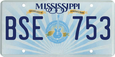 MS license plate BSE753