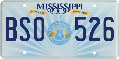 MS license plate BSO526