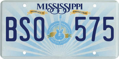 MS license plate BSO575