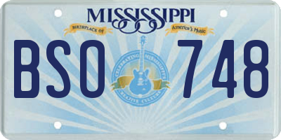 MS license plate BSO748