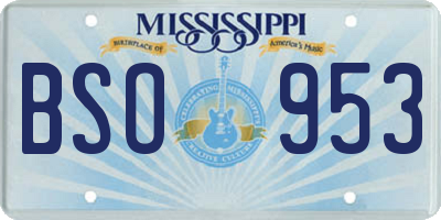 MS license plate BSO953