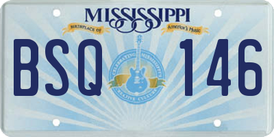 MS license plate BSQ146