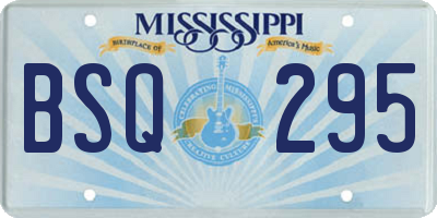 MS license plate BSQ295