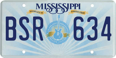 MS license plate BSR634