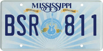 MS license plate BSR811