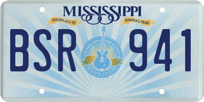 MS license plate BSR941