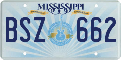 MS license plate BSZ662