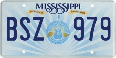 MS license plate BSZ979