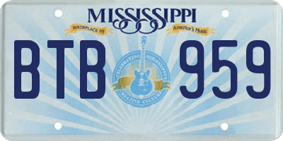 MS license plate BTB959