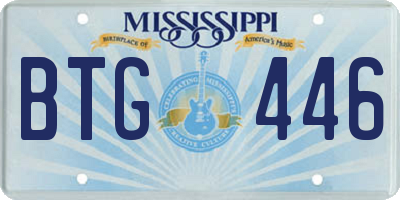 MS license plate BTG446