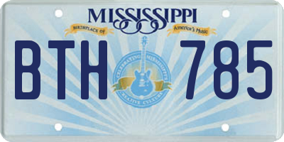 MS license plate BTH785