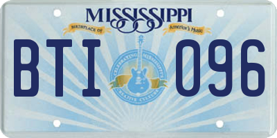 MS license plate BTI096