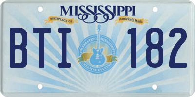 MS license plate BTI182