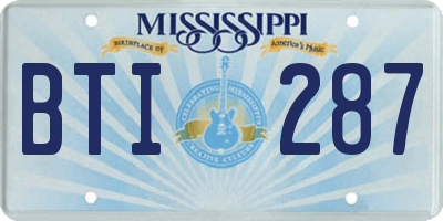MS license plate BTI287