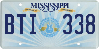 MS license plate BTI338